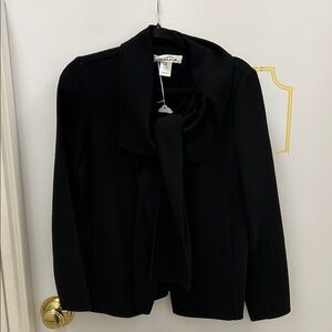 OSCAR de la RENTA Black Crepe Women's Jacket